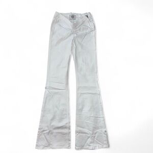 BDG (Urban) White Ruched V-front Flared Pants
